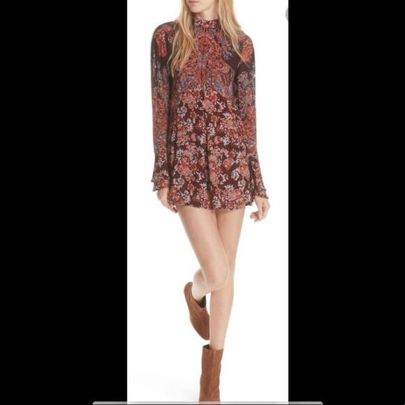 Free People Dresses & Skirts - FREE PEOPLE Lady Luck printed tunic dress size S boho bohemian festival